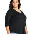 thumbnail image 2 of George Women's Plus V-Neckline Tee, 2 of 6