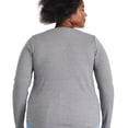 thumbnail image 3 of George Women's Plus Waffle Knit Henley, 3 of 6