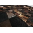 thumbnail image 4 of Tapis Cowhide Patchwork Brun Cuire  4'11" x 7'11", 4 of 6