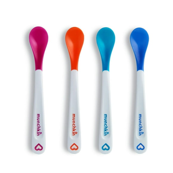 Cuillères thermosensibles de Munchkin, Paq de 4 Cuillères chaudes blanches