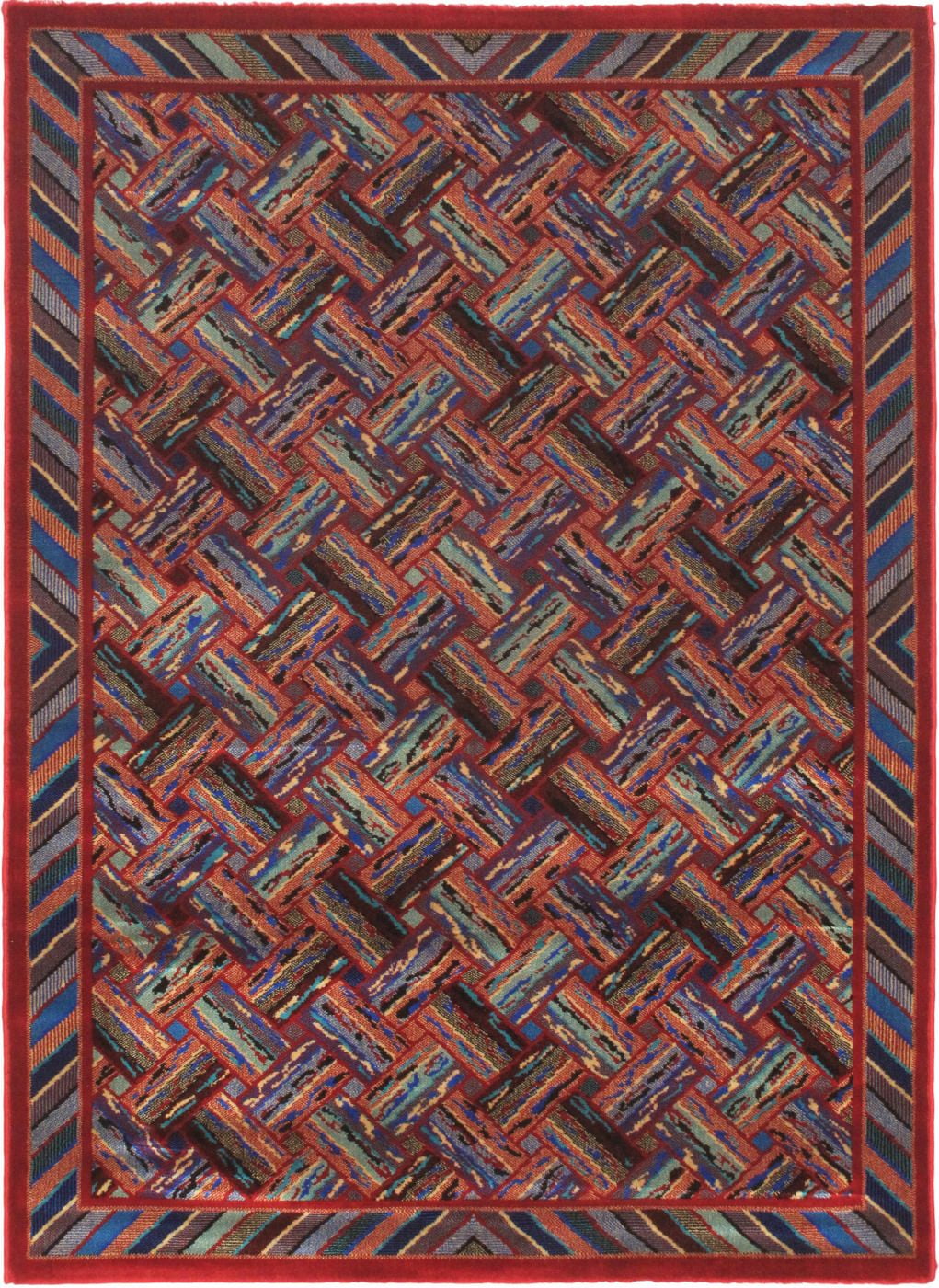 Royale Blue, Red Wool Rug 5'5" x 7'5" Walmart Canada