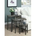 thumbnail image 2 of Monarch Grey Marble / Charcoal Metal 3pcs Nesting Table Set, 2 of 2