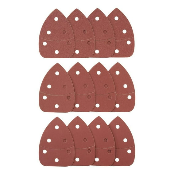 HART Hook & Loop Detail Sand Paper Assortment (12 Pack), 80-120-220 Grit