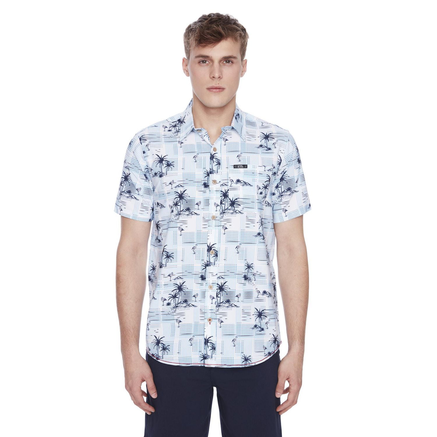 Chemise manches courtes pour homme Dark Black Tailles P-TTG