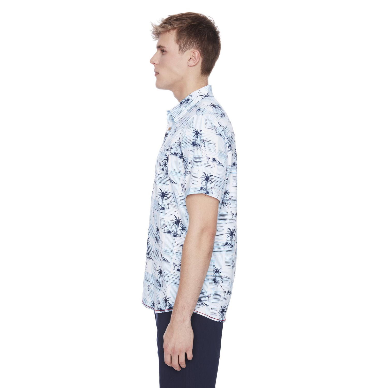 Chemise manches courtes pour homme Dark Black Tailles P-TTG