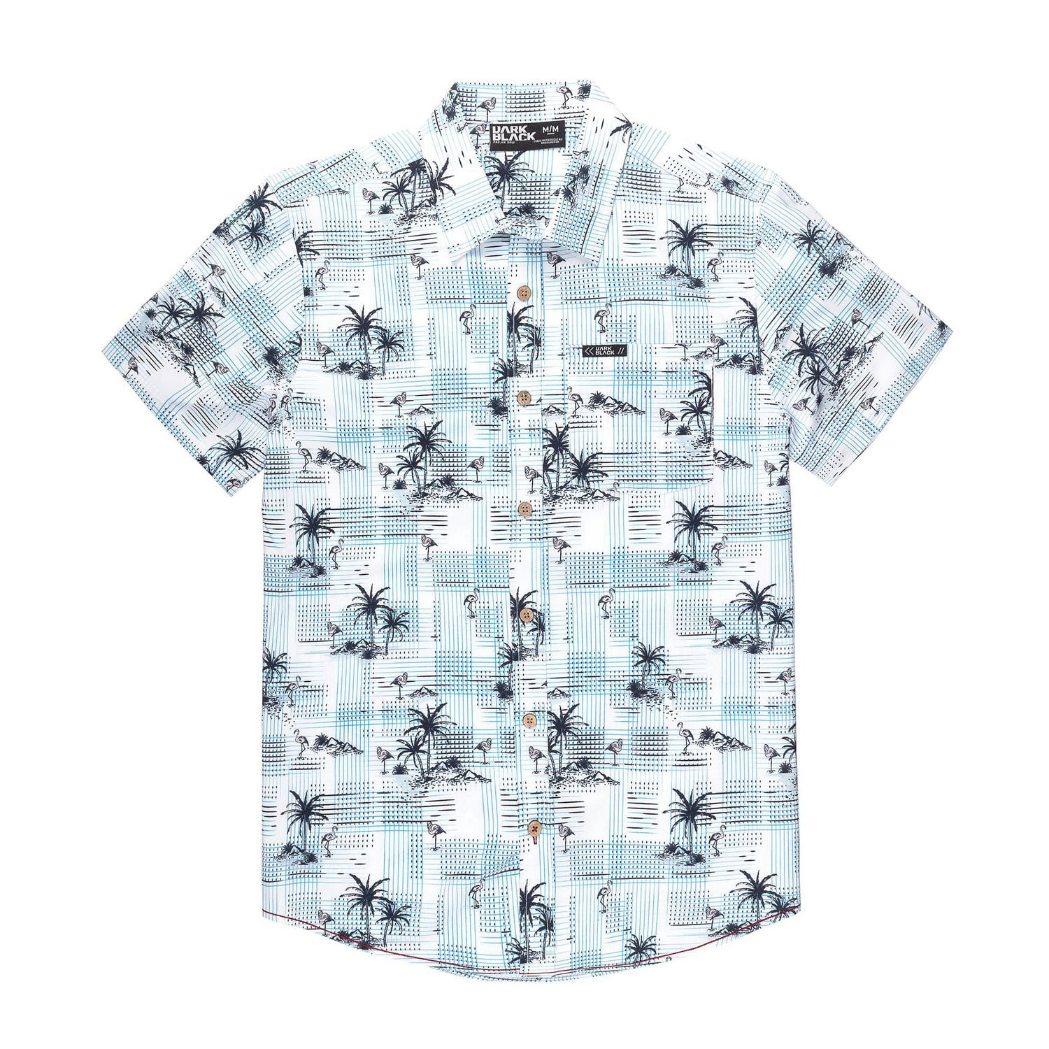 Chemise manches courtes pour homme Dark Black Tailles P-TTG