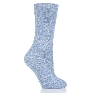 Heat Force Women's Denim/ Cream Twist Crew Sock 5-9