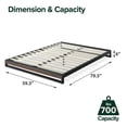 thumbnail image 2 of Zinus Suzanne 6 Inch Metal and Wood Platform Bed Frame, 2 of 7