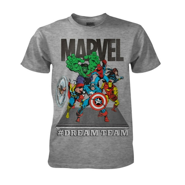 T-shirt à encolure ras du cou Y0749YSC1 Team Dream de Marvel à manches courtes pour garçons