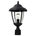thumbnail image 1 of Aurora Carver 1-Light Black Outdoor Post Lantern, 1 of 1