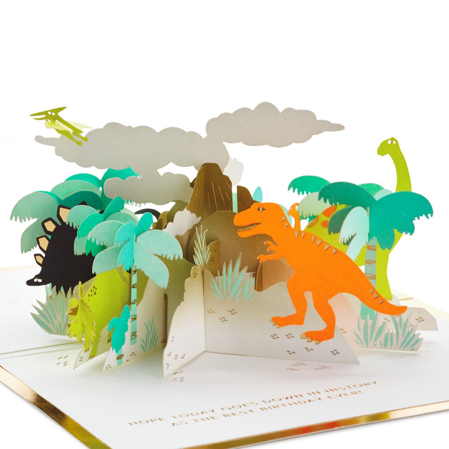 Hallmark Signature Paper Wonder Pop Up Birthday Card (Dinosaurs