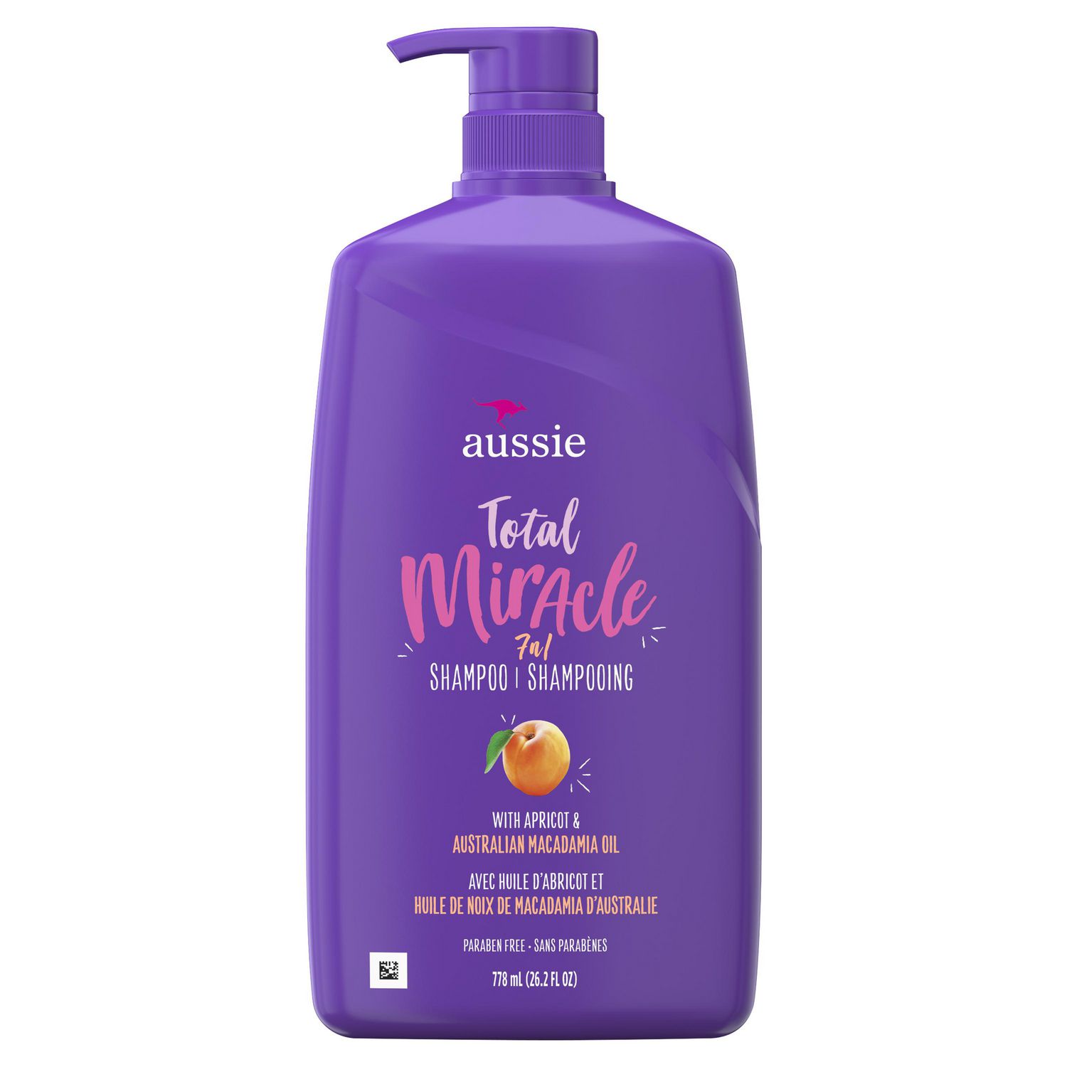 Aussie Total Miracle with Apricot & Macadamia Oil, Paraben Free Shampoo