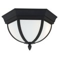 thumbnail image 1 of Aurora Spengler 2-Light Black Outdoor Flush Mount, 1 of 1