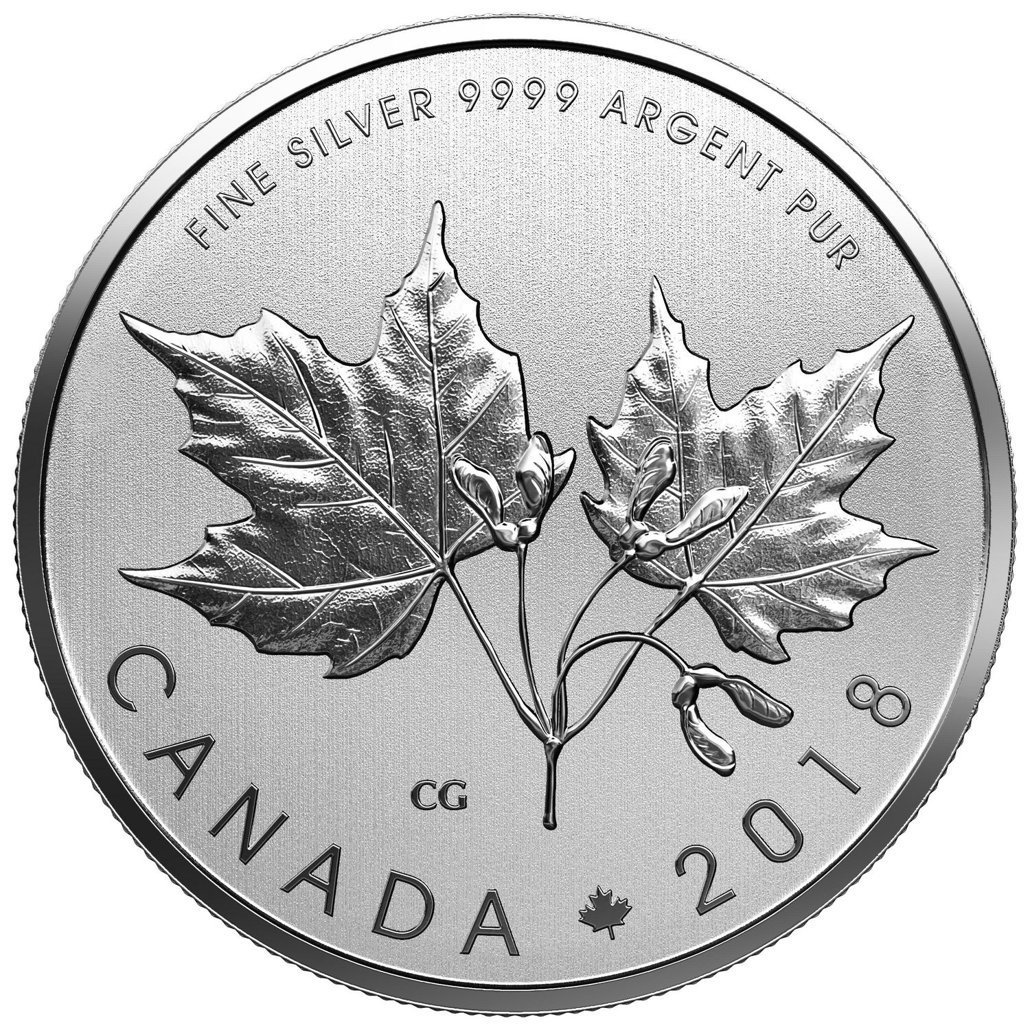 Canadian Silver Maple Leaf Coin 99.99 Fine Silver by The Royal