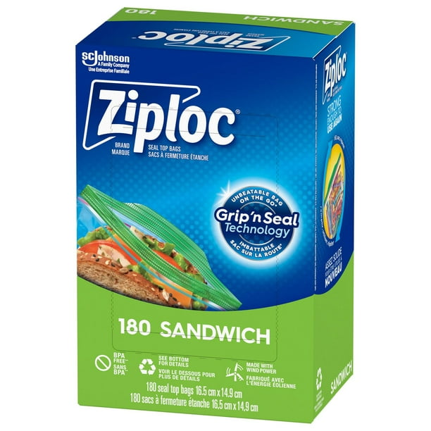 Ziploc®, Moyens sacs d'emballages, Marque Ziploc®
