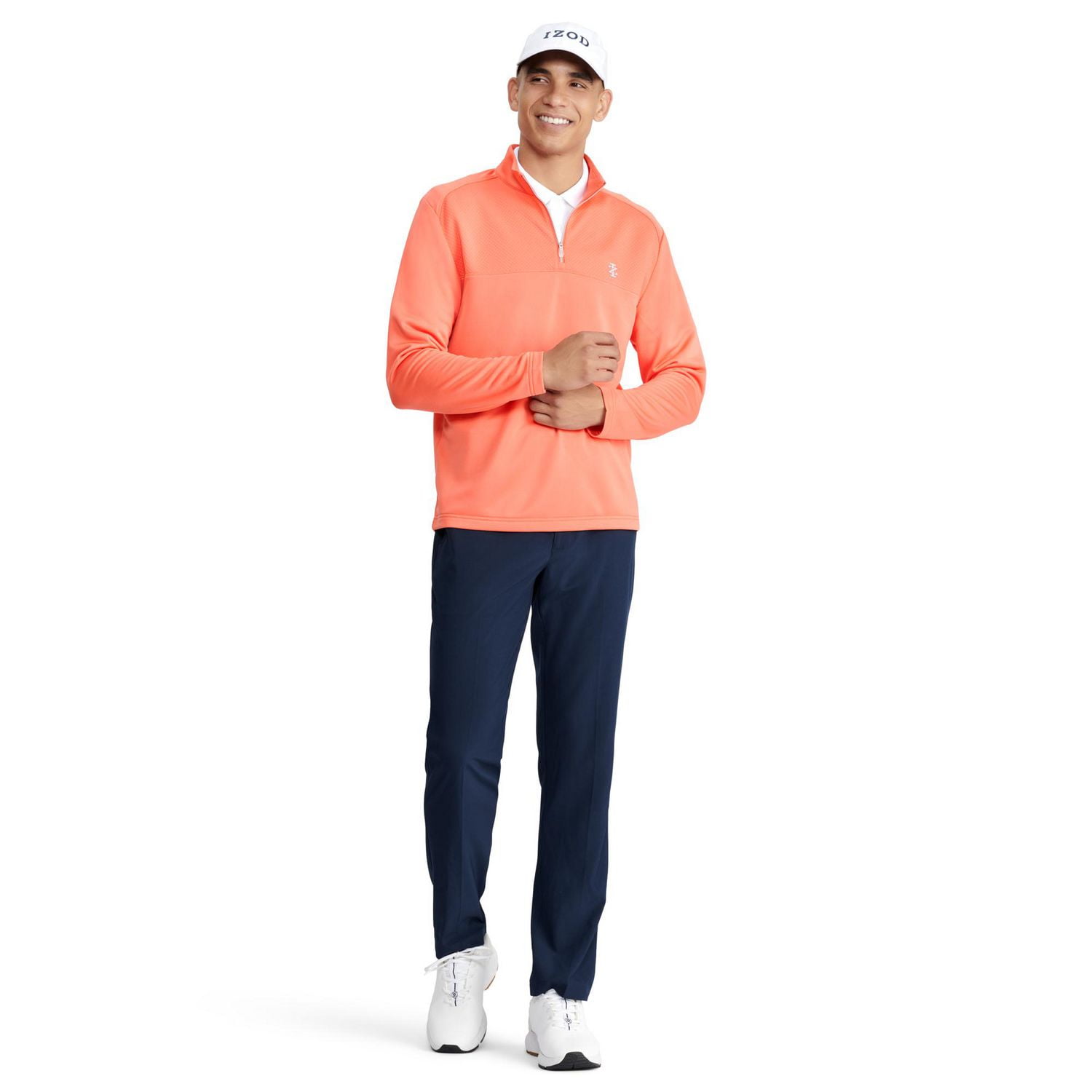 IZOD MENS GOLF QUARTER ZIP HYDRASHIELD