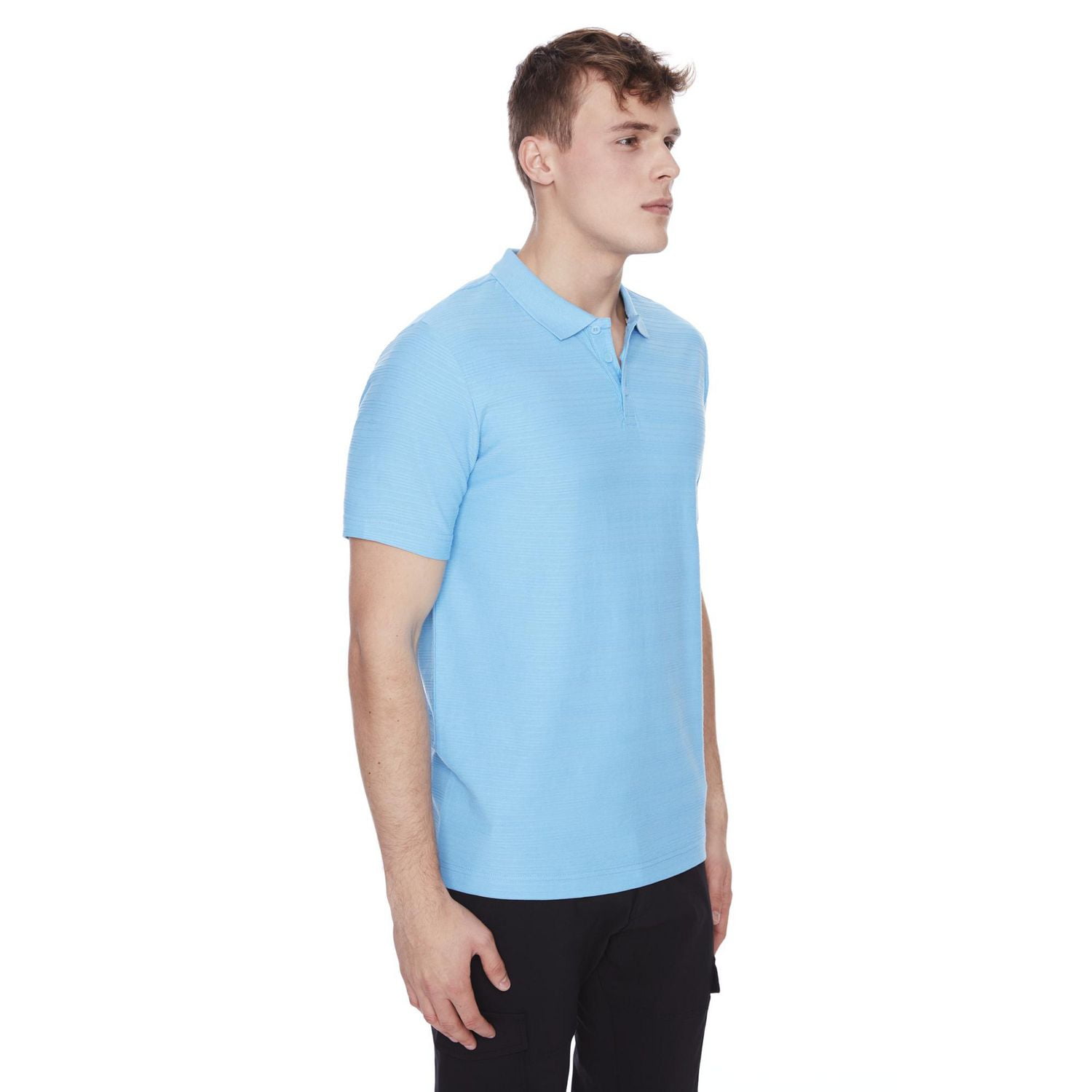 Dark Black Men's Short-Sleeve Polo