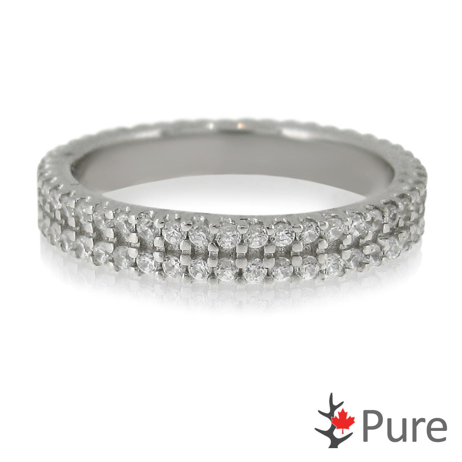 Pure Cubic Zirconia Eternity Ring set in Sterling Silver Walmart Canada