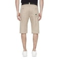 thumbnail image 3 of Dark Black Men's Belted Cargo Capri Short - Beige Mix, 3 of 6