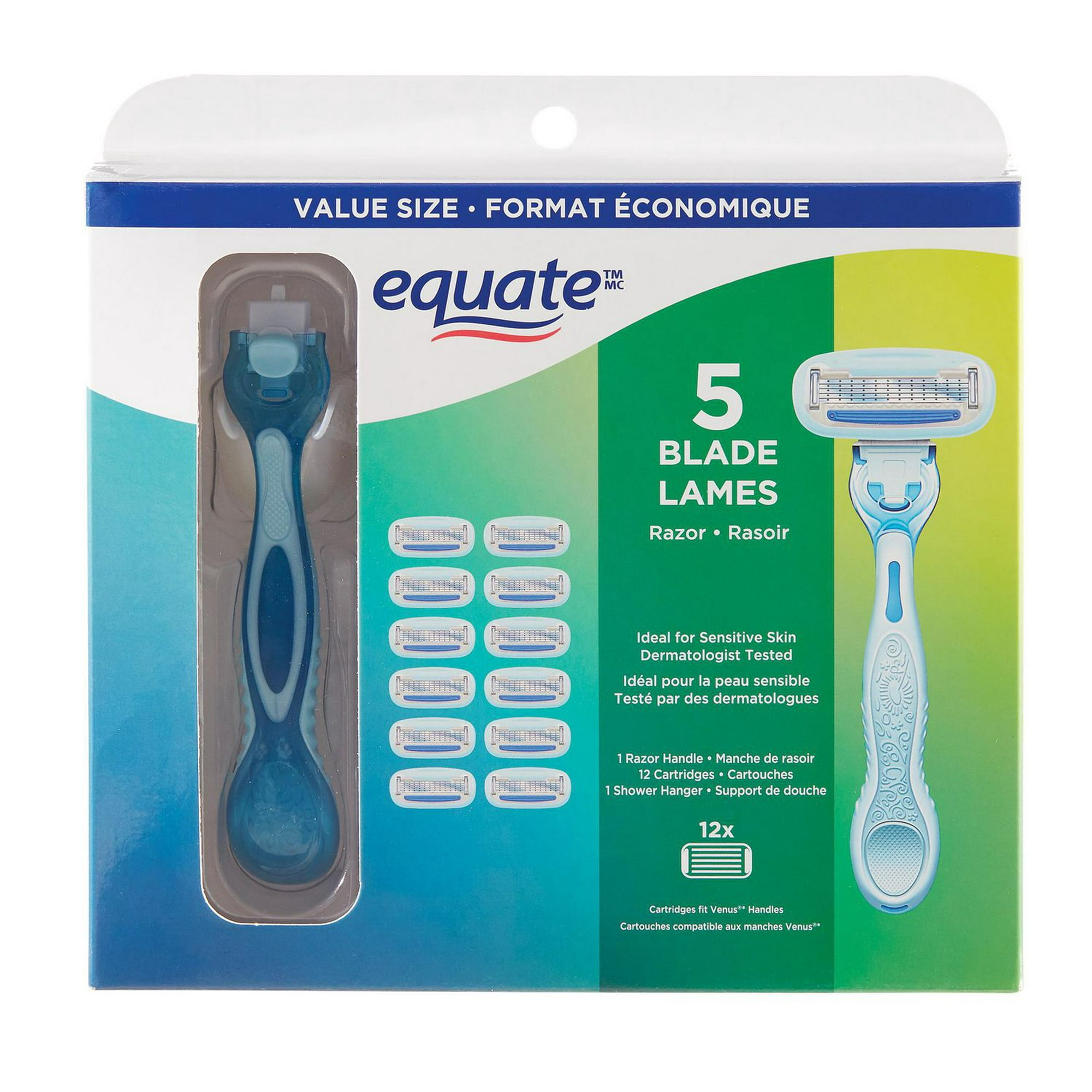 Equate Women's The Ultimate 5 Blade Razor Refill Cartridges, 6