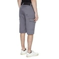 thumbnail image 2 of Dark Black Men's Belted Cargo Capri Short - Grey, 2 of 6