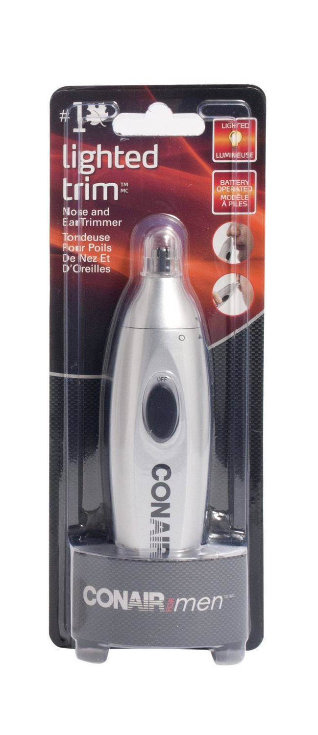 Lighted nose deals hair trimmer