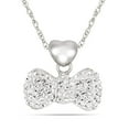 thumbnail image 1 of Quintessential Sterling Silver Pave Bow Necklace, 1 of 4