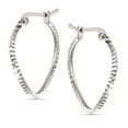 thumbnail image 1 of Quintessential Sterling Silver Diamond Cut 25mm Half Twist Hoop, 1 of 4