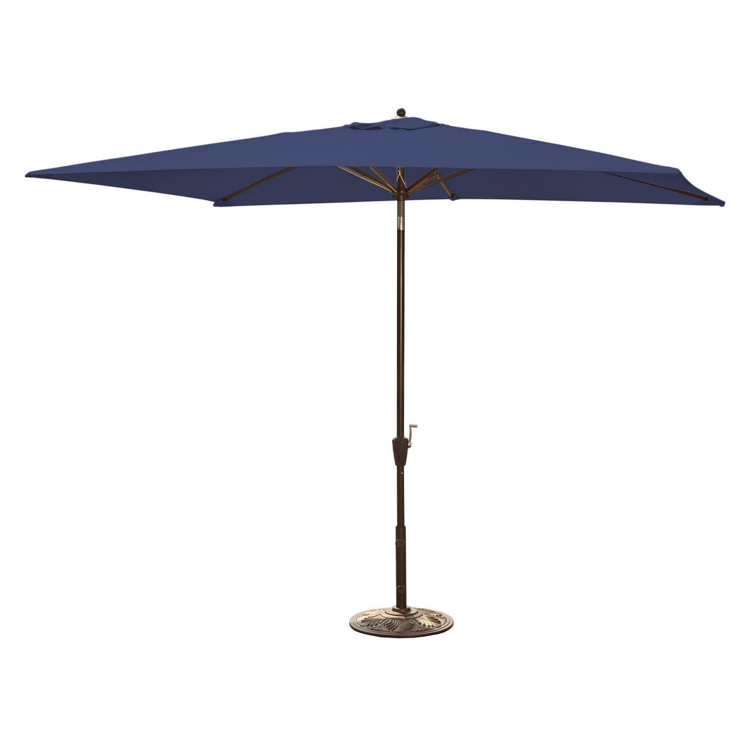 Adriatic 6 5 Ft X 10 Ft Rectangular Market Umbrella In Navy Blue Olefin Walmart Canada