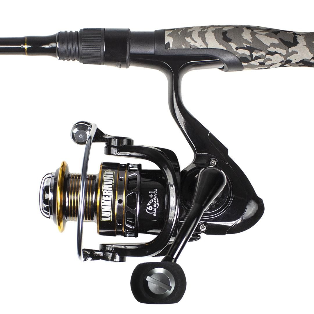 Lunkerhunt Rod & Reel Spinning Combo , Sublime 6'8, 2Pc, Medium , 3BB Reel  - Cache Tactical Supply