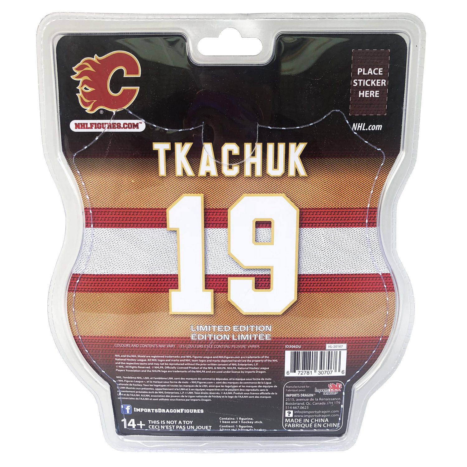 Matthew Tkachuk (Calgary Flames) 2020-21 NHL 6 Figure - CLARKtoys