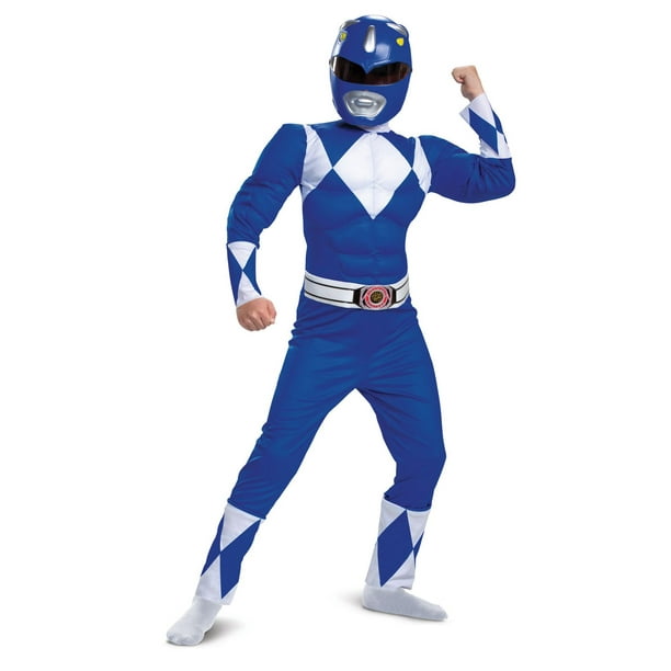 Costume Classique  Power Ranger Bleu Muscle Pour Enfants