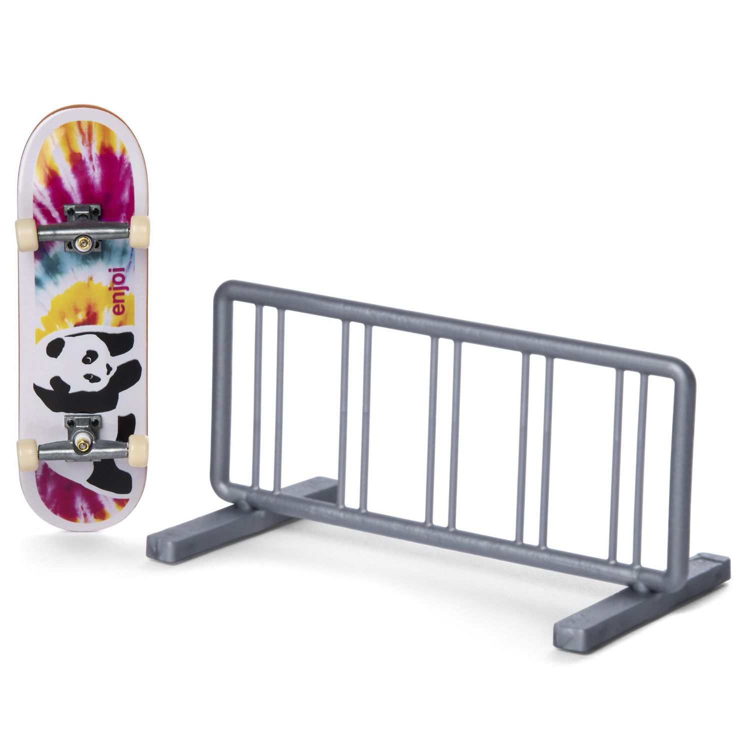 Mini Fingerboards TD Street Hits Bike Rack et Enjoi Skateboards Panda négatif 