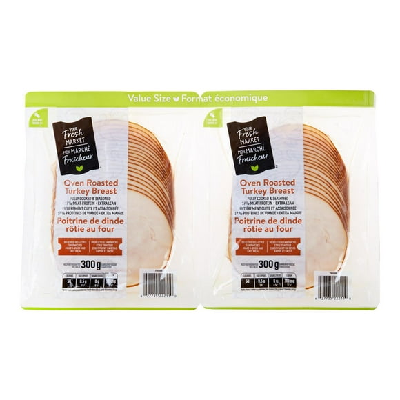 Your Fresh Market Oven Roasted Turkey Breast (Value Size), 2 x 300 g