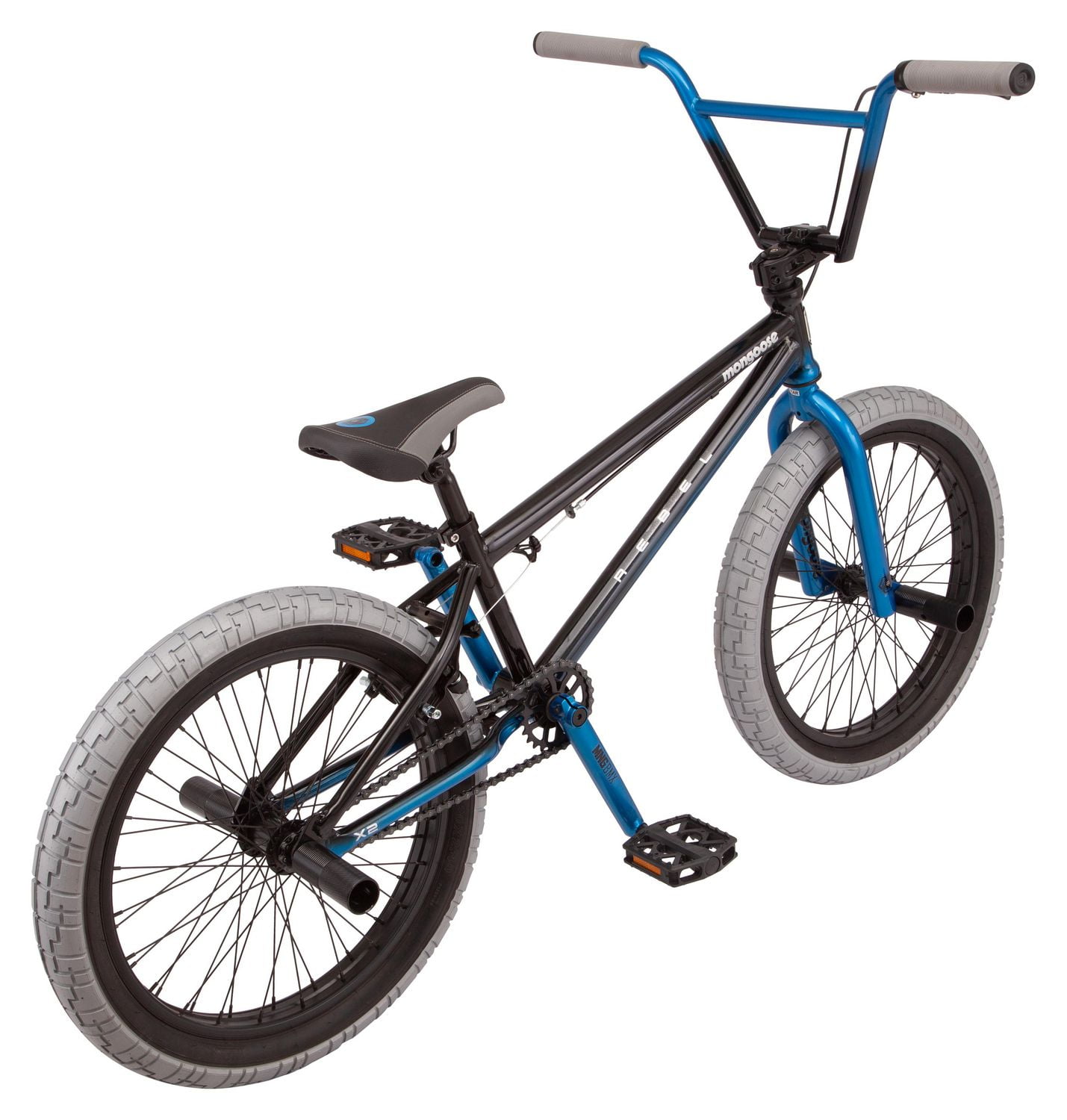 Mongoose Rebel X2 BMX bike single speed 20 inch wheels black Walmart