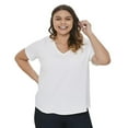 thumbnail image 1 of George Plus Women's V-Neckline Tee, 1 of 6