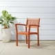 Ensemble de table et chaises à manger se composant de 5 pièces en bois pour patio extérieur Malibu avec Chaises Empilables – image 5 sur 7