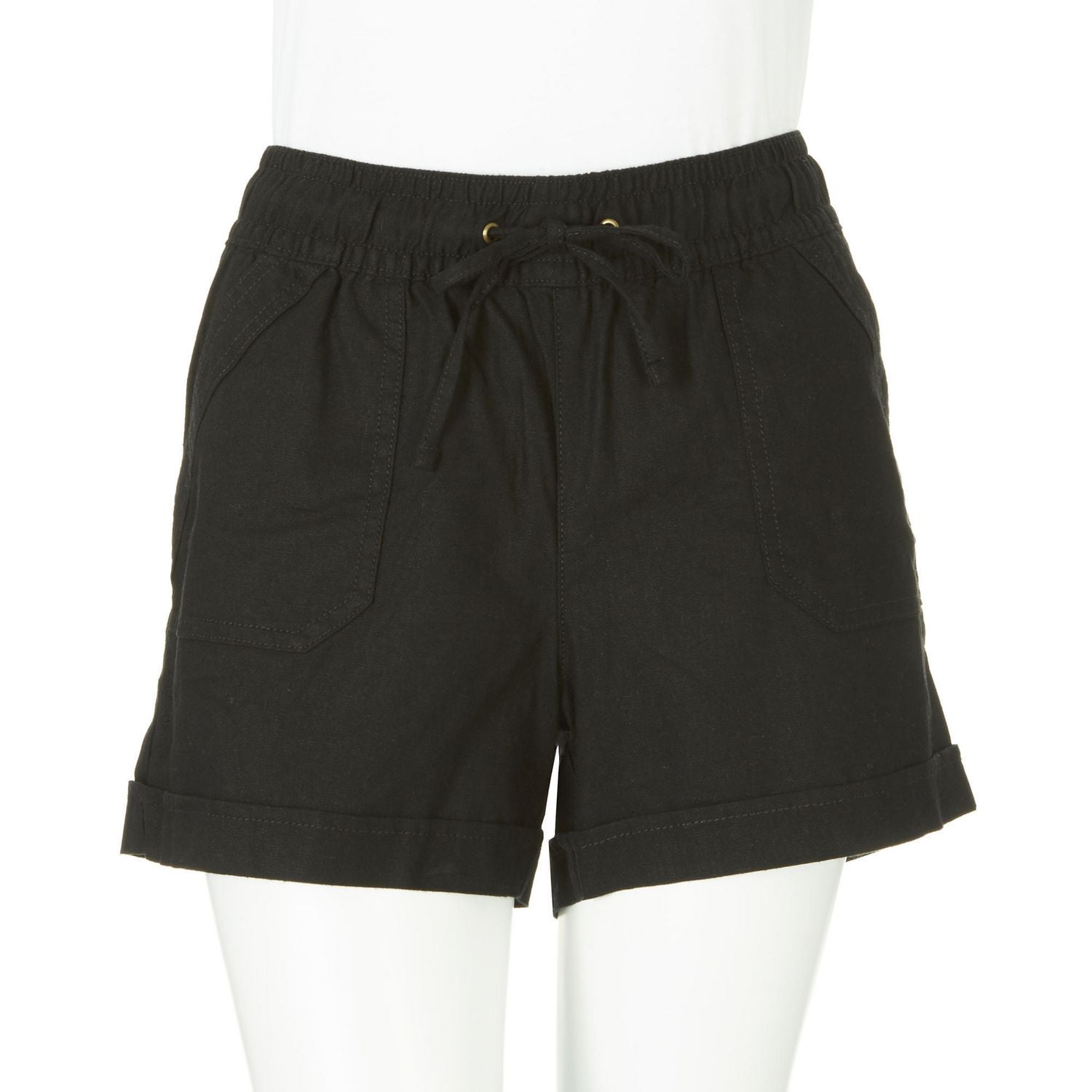 Women's Linen Blend Shorts Walmart Canada