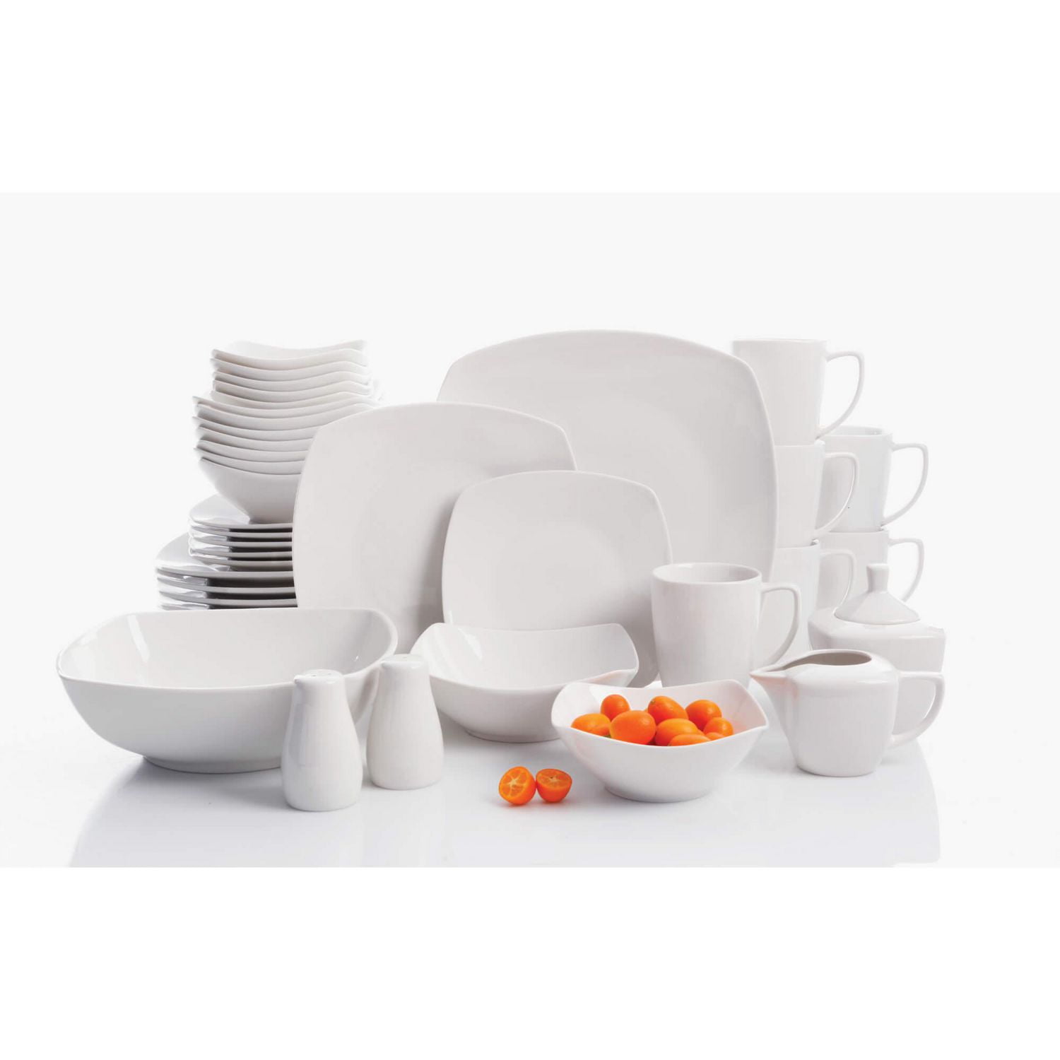 Gibson Home Zen Buffetware 39 Piece Dinnerware Set Service for 6 White Walmart