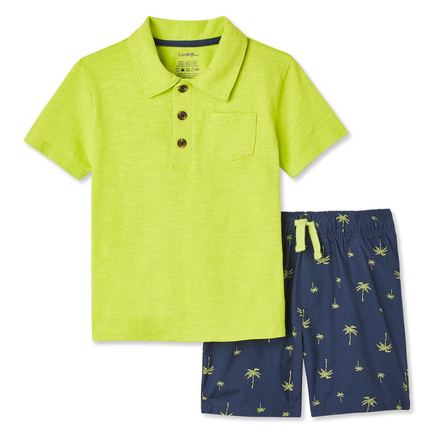 Toddler Boys' 2Piece Polo and Short Set Walmart Canada