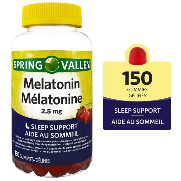 Spring Valley Melatonin 2.5 mg, 150 Adult Gummies
