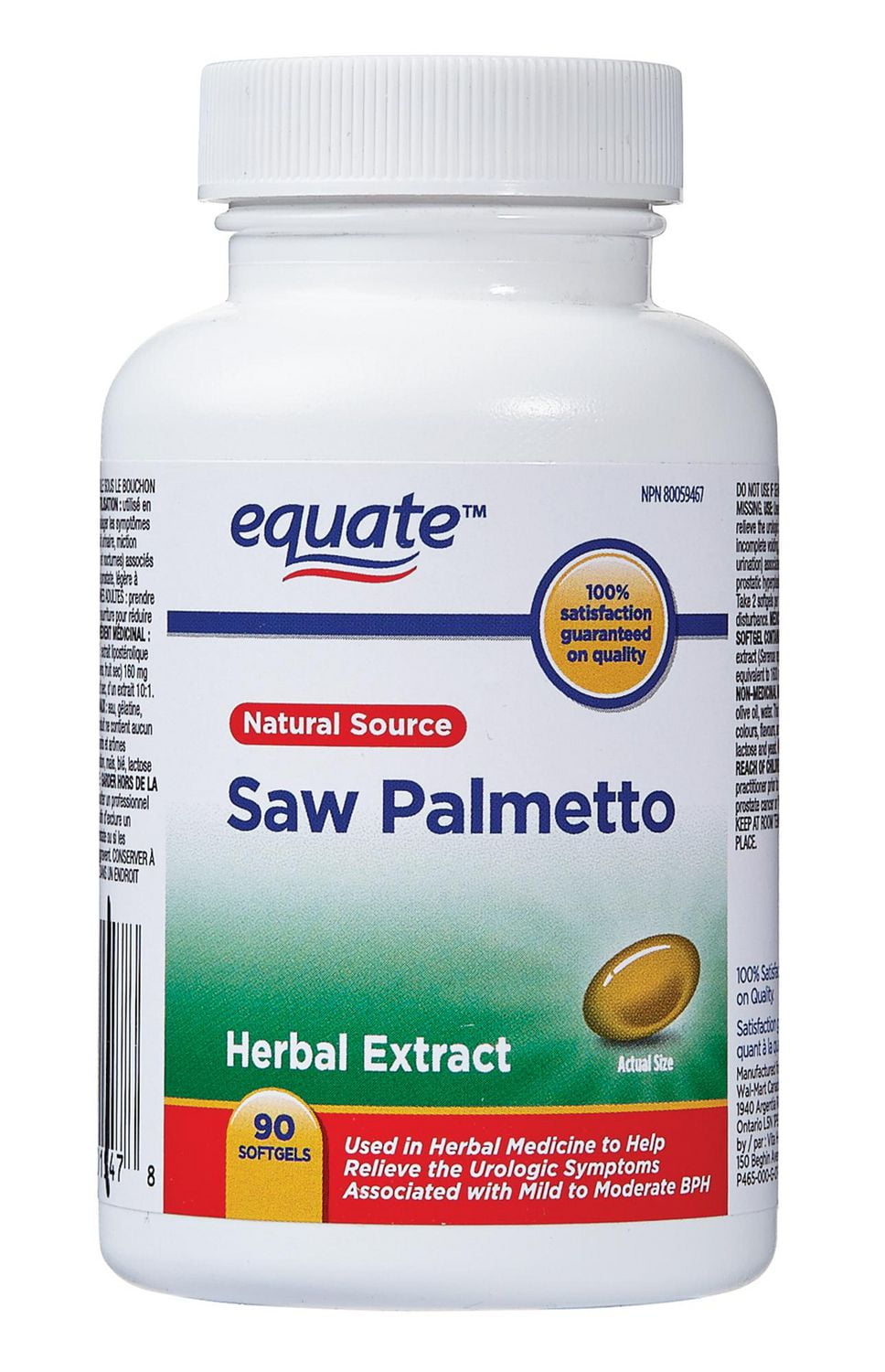 Equate Natural Source Saw Palmetto Walmart Canada