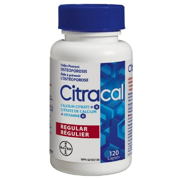 Citrate de calcium Citracal avec vitamine D en caplets 120 caplets