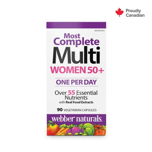 Webber Naturals® Women's 50+ Most Complete Multi, 90 Vegetarian capsules