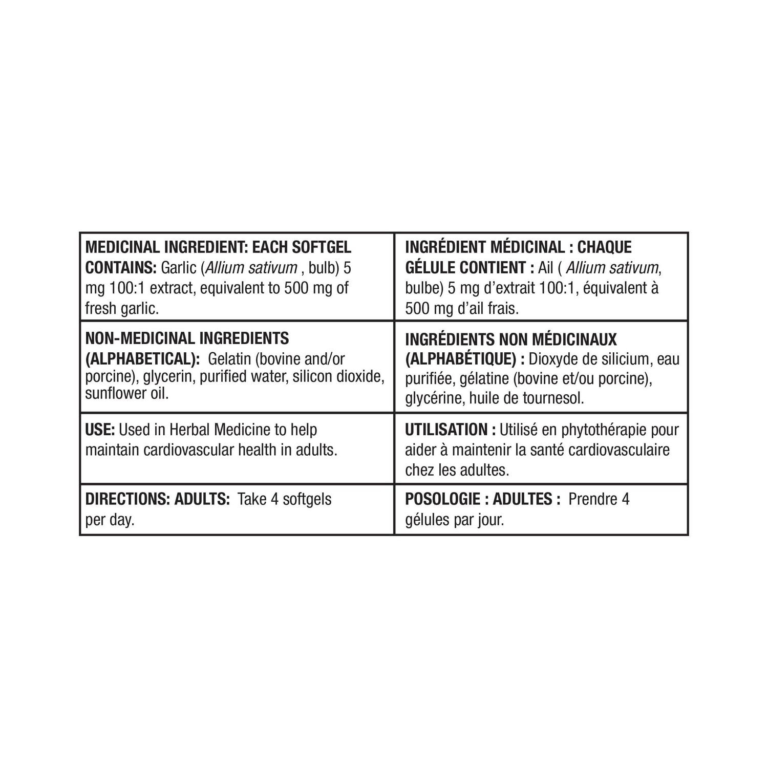 Spring Valley Ail inodore 500 Gélules