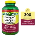 Spring Valley Enduit Omega-3 Huile de poisson 1000 mg. Taille de la valeur.
