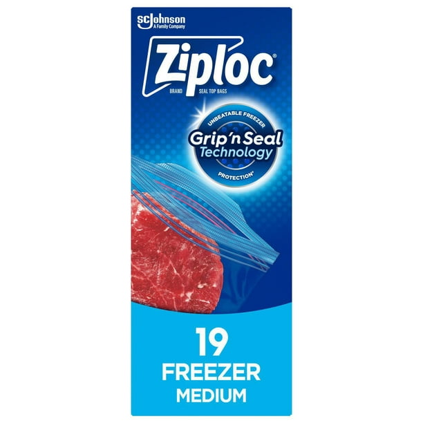 Ziploc®, Sacs de congélation Slider de format moyen, Marque Ziploc®