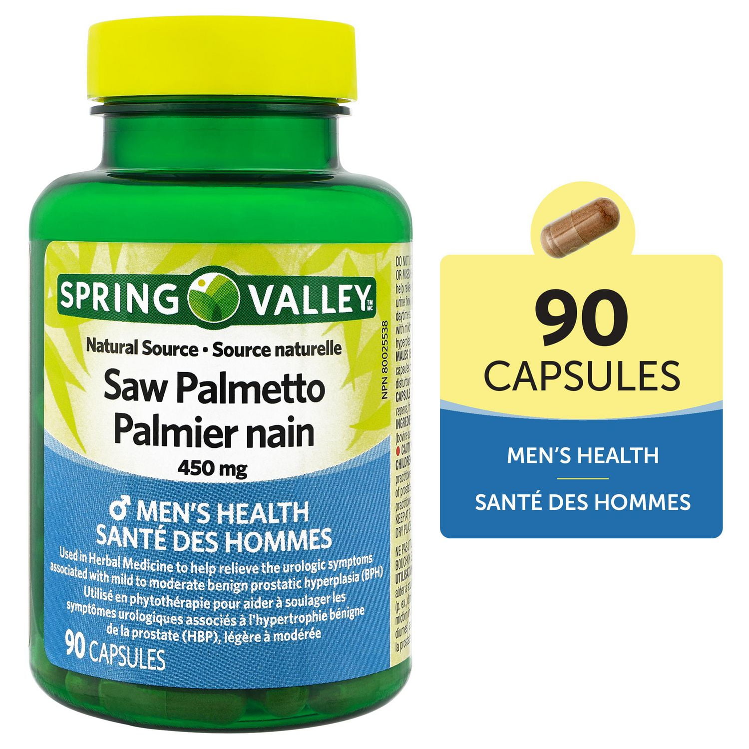 Spring Valley Saw Palmetto 450 mg, 90 Capsules