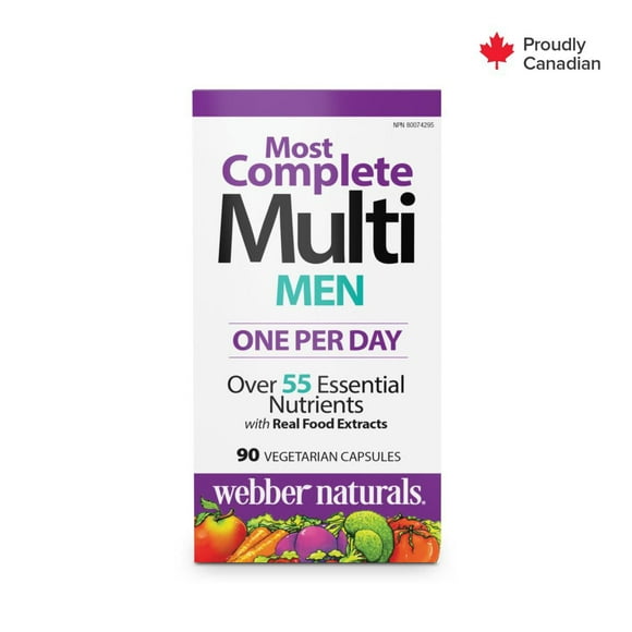 Webber Naturals® Men's Most Complete Multi, 90 Vegetarian capsules