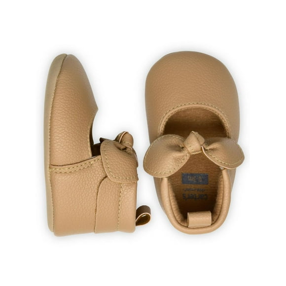 Carter's Child of Mine, Infant Girl Bow Moccasin Shoe, Size 0-3M
